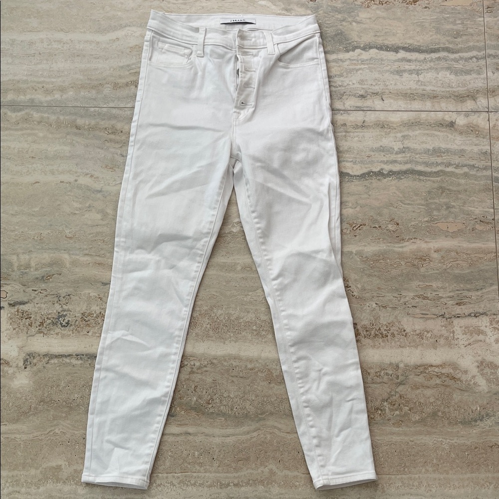 J Brand White Stretch Skinny Jeans Size 27